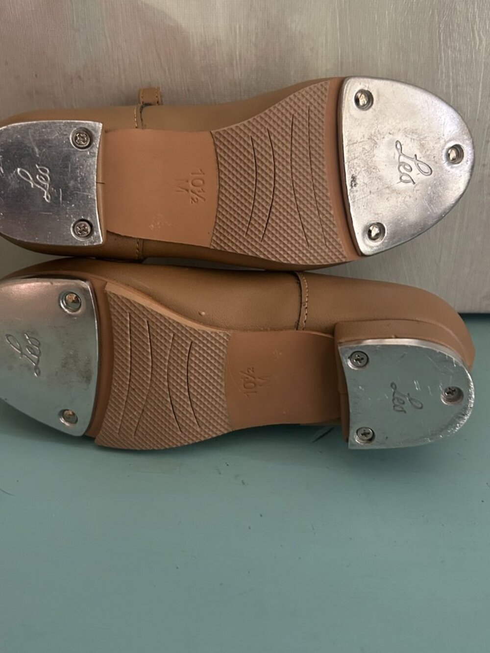 Leo Child Rhythm Tan Tap Shoe Size 10.5 Mary Jane Tap Shoe Dance Class - Picture 7 of 11